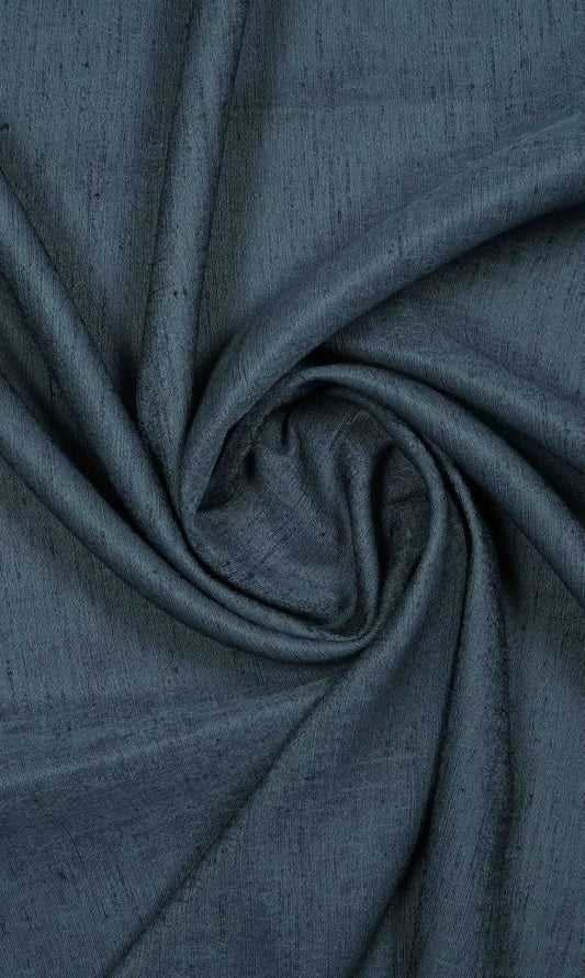 Silk Blend Curtain Panels (Navy Blue)