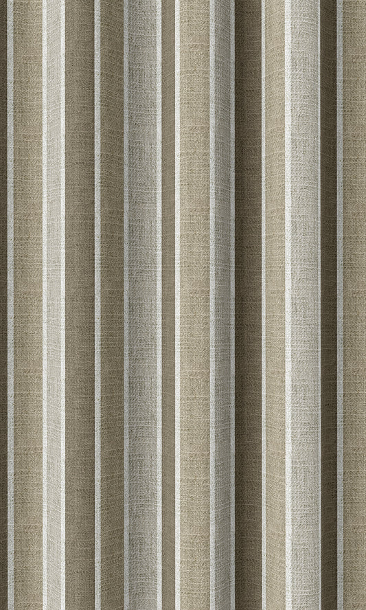 Modern Striped Print Home Décor Fabric Sample (Beige/ Brown/ Grey)