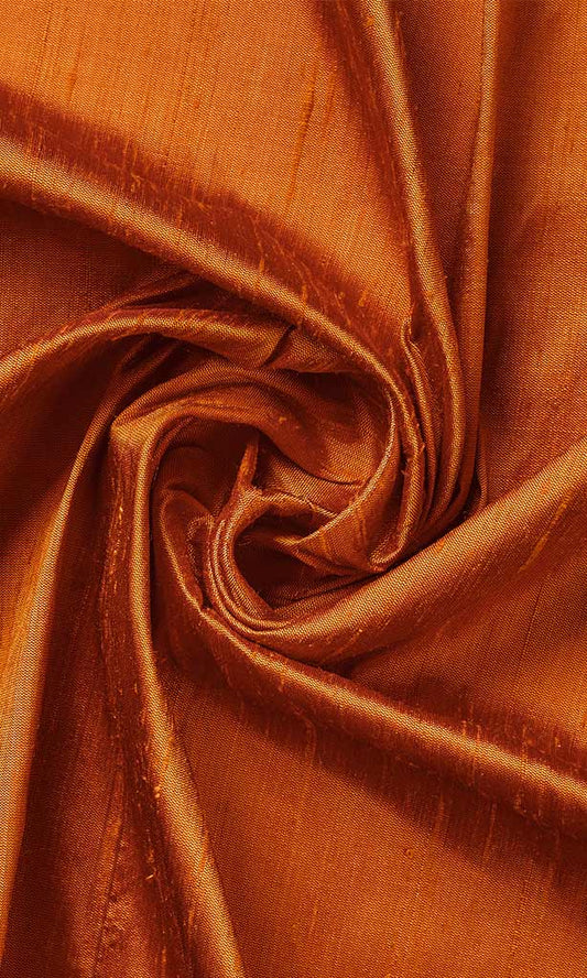 Dupioni Silk Home Décor Fabric Sample (Orange)