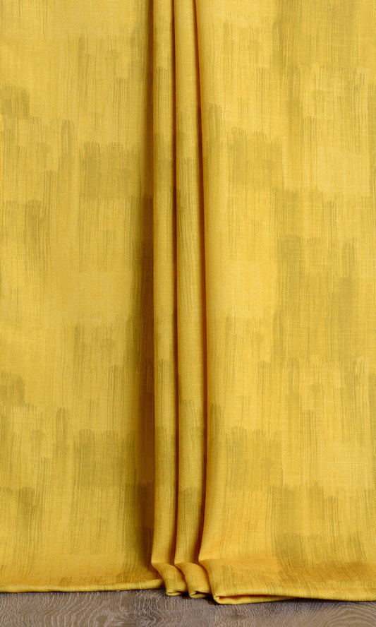 Watercolor Effect Curtains/ Drapes (Topaz Yellow)