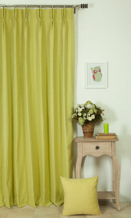 Plain Curtain Panels (Green)