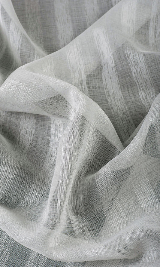 Striped Sheer Home Décor Fabric Sample (Grey)