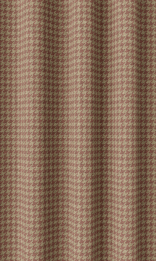 Houndstooth Drapes (Coral Pink/ Beige/ Orange)