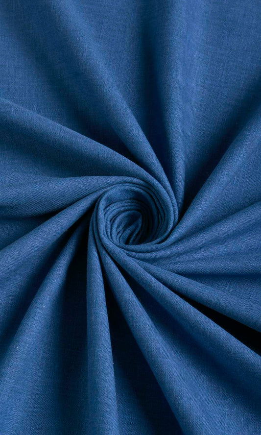 Poly-Cotton Blend Custom Curtains (Cobalt)