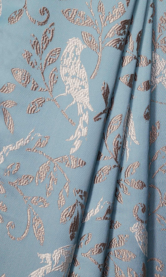 French Country Custom Curtain Panels (Blue)