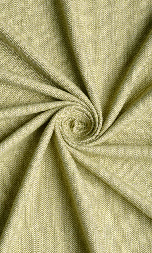 Herringbone Textured Home Décor Fabric By the Metre (Green)