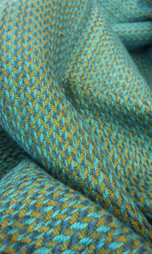 Custom Cotton Home Décor Fabric By the Metre (Green/ Blue/ Yellow)