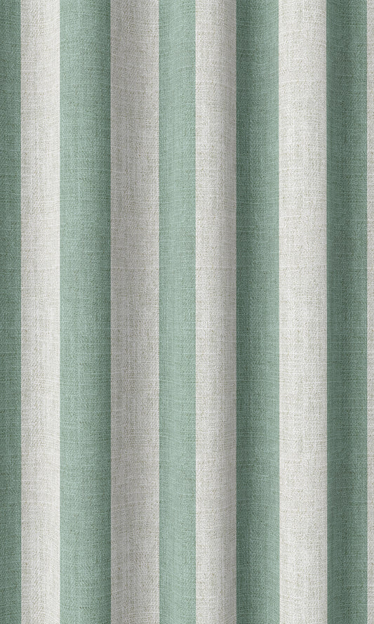 Modern Striped Print Drapes (Egg Blue/ White)