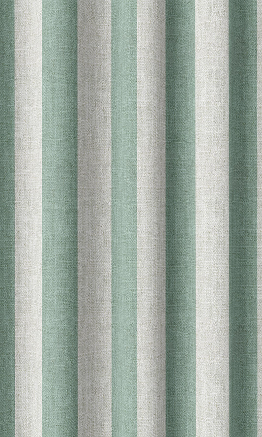 Modern Striped Print Home Décor Fabric Sample (Egg Blue/ White)
