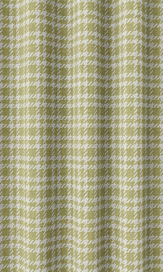 Check Print Home Décor Fabric Sample (Chartreuse Green/ White)