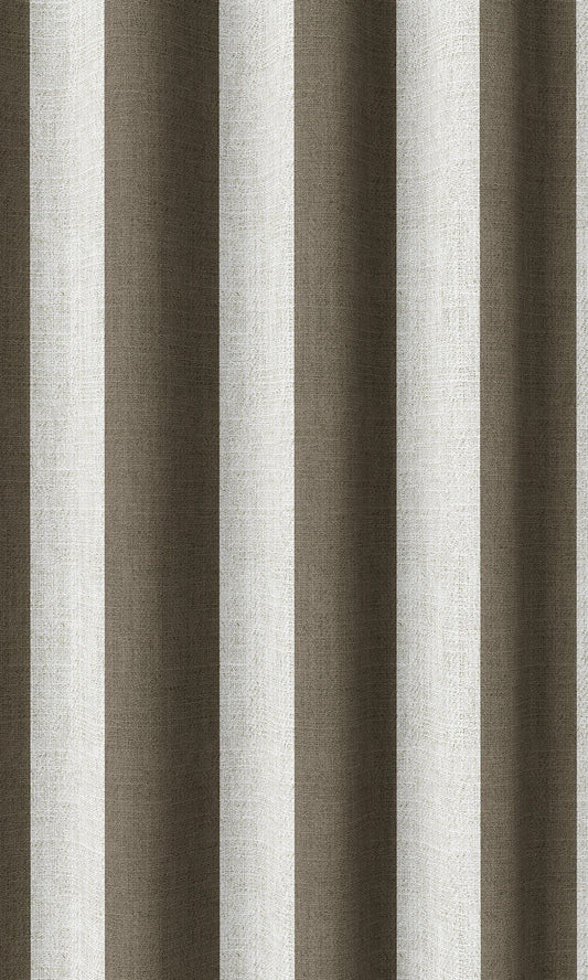 Striped Curtains (Cedar Brown/ Ivory)