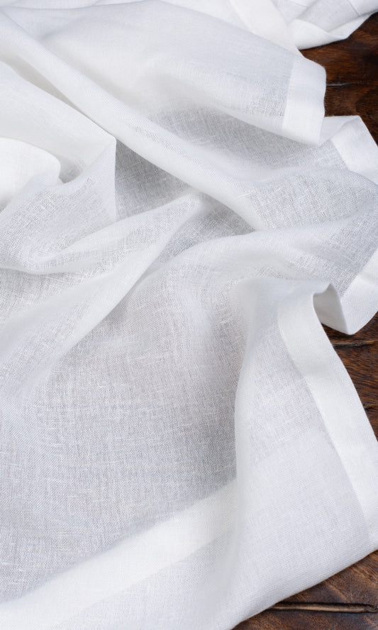 Plain Sheer Home Décor Fabric By the Metre (White)