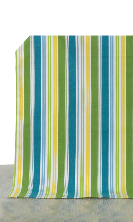 Custom Cotton Home Décor Fabric Sample (Blue/ Green/ Yellow)