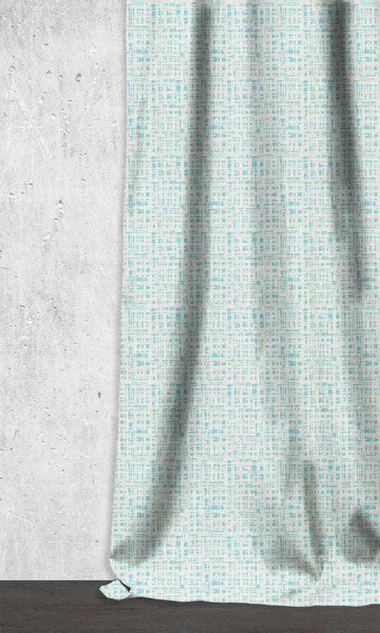 Custom Home Décor Fabric By the Metre (Eggshell White/ Blue)