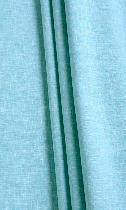 Poly-Cotton Blend Curtain Panels (Aqua Blue)