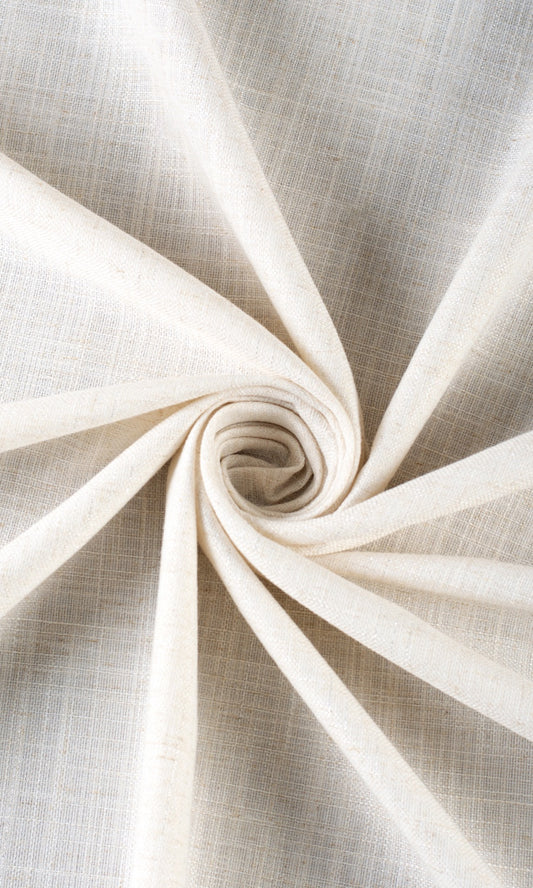 Plain Linen Blend Curtains (Cream/ Ivory)