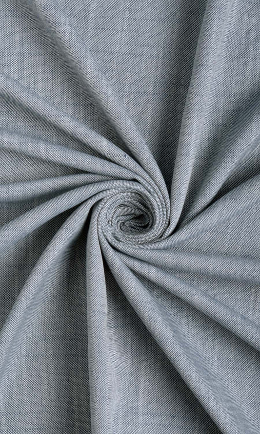 Plain Linen Texture Curtains (Denim Blue)