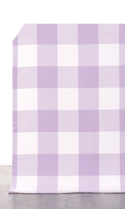 Buffalo Plaid Curtains (Purple/ Pale Purple/ White)