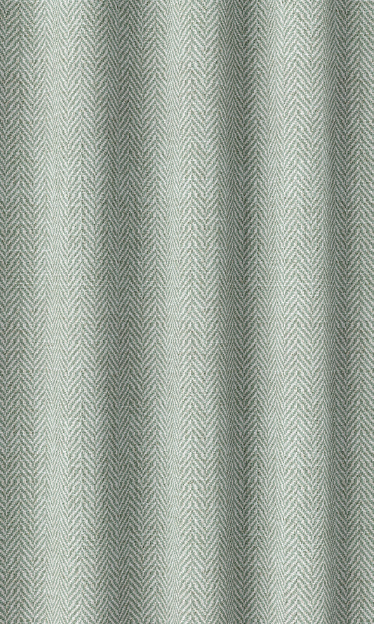 Herringbone Print Curtains (Egg Blue/ White)