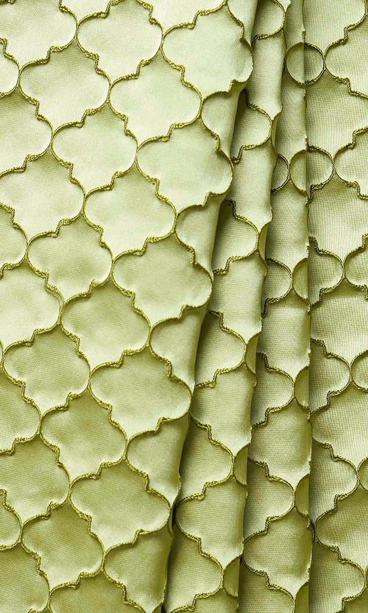 Silk Blend Custom Size Window Home Décor Fabric Sample (Green)