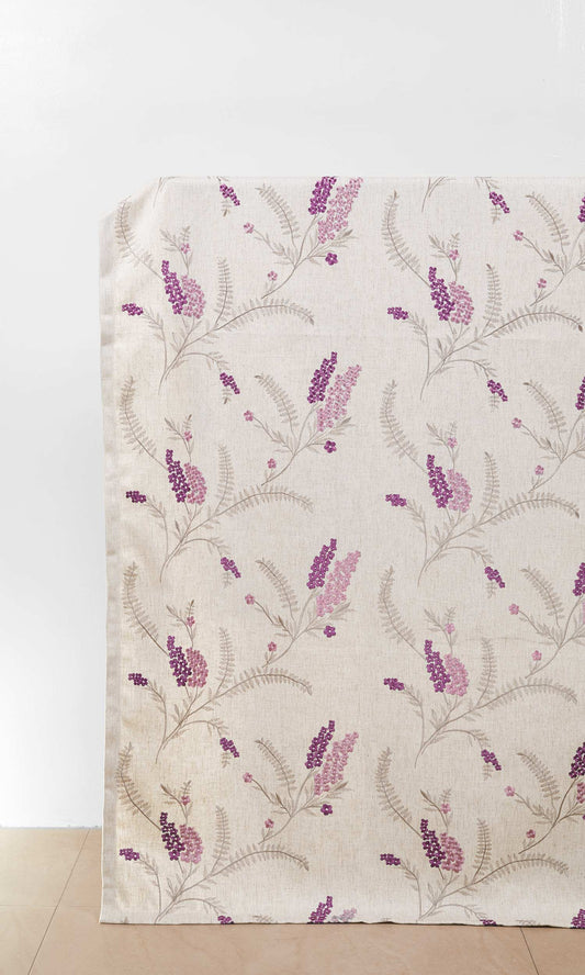 Made-to-Measure Window Drapes (Beige/ Purple/ Lilac)