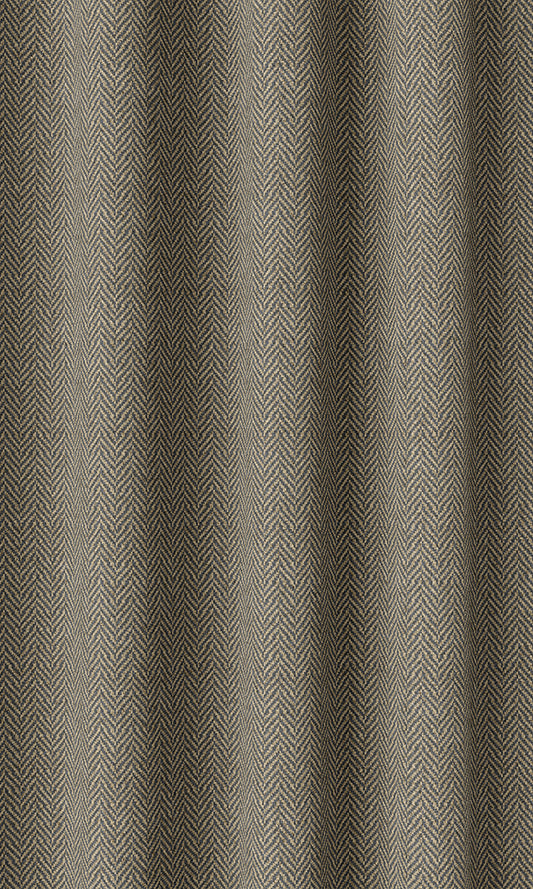 Herringbone Textured Home Décor Fabric By the Metre (Warm Grey/ Brown)