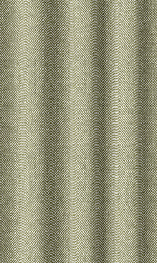 Herringbone Textured Home Décor Fabric By the Metre (Green)