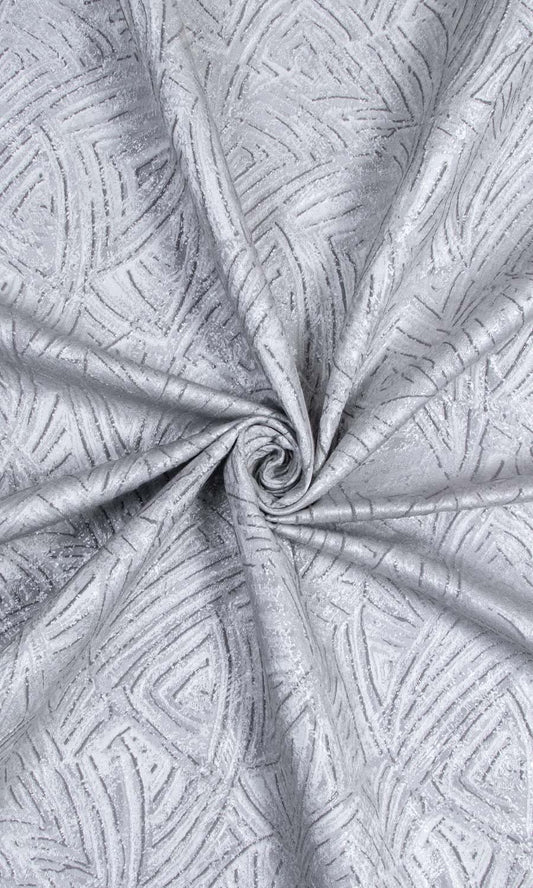 Self-Patterned Poly-Cotton Home Décor Fabric By the Metre (Steel Grey)