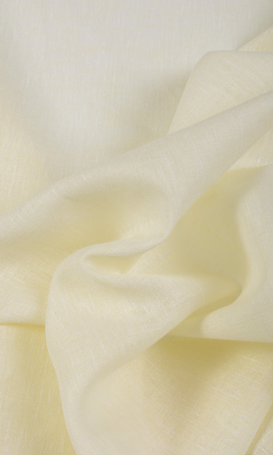 Linen Sheer Drapes (Warm Ivory/ Pale Yellow)