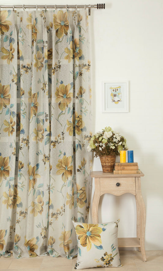 Made to Measure Sheer Curtains (Yellow)