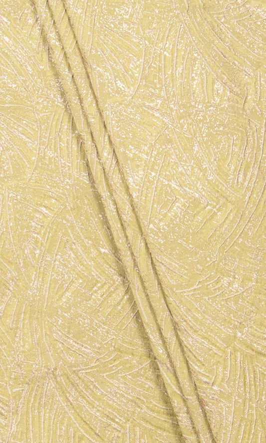 Textured Home Décor Fabric By the Metre (Chartreuse Yellow/ White)