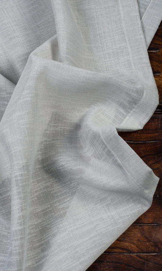 Textured Sheer Home Décor Fabric By the Metre (Pale Gray)