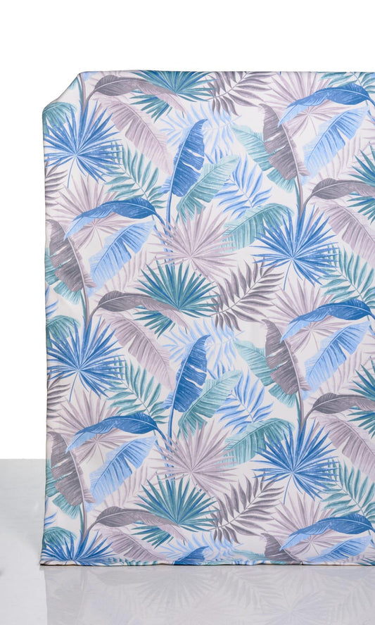 Botanical Floral Home Décor Fabric Sample (Blue/ Purple)