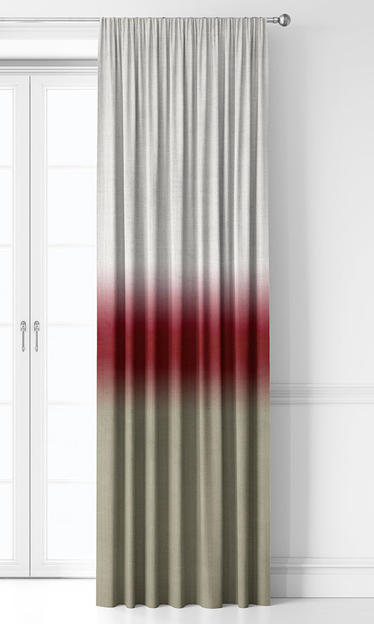 3-Tone Ombre Home Décor Fabric Sample (Red/ Stone Grey)