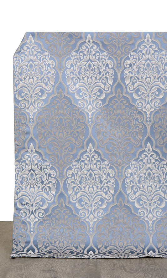 Custom Size Home Décor Fabric By the Metre (Navy Blue/ White)