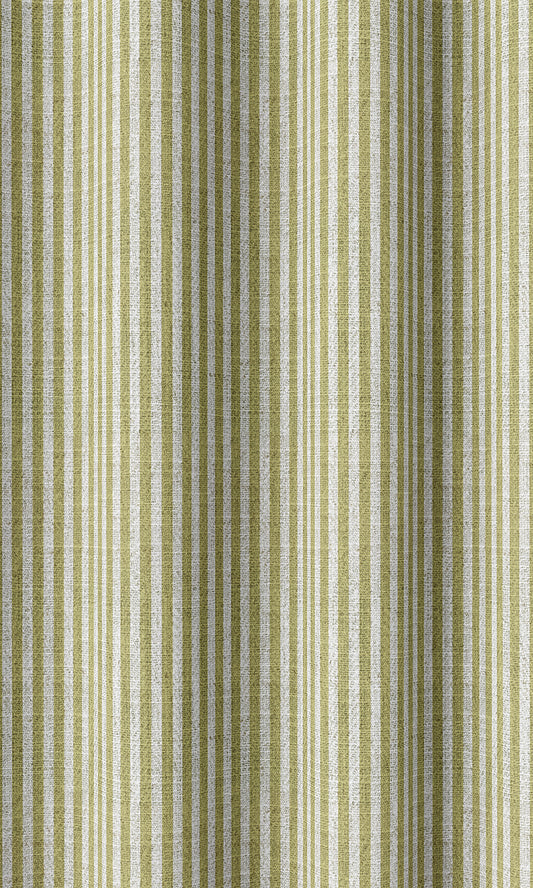 Custom Striped Home Décor Fabric Sample (Green/ White)
