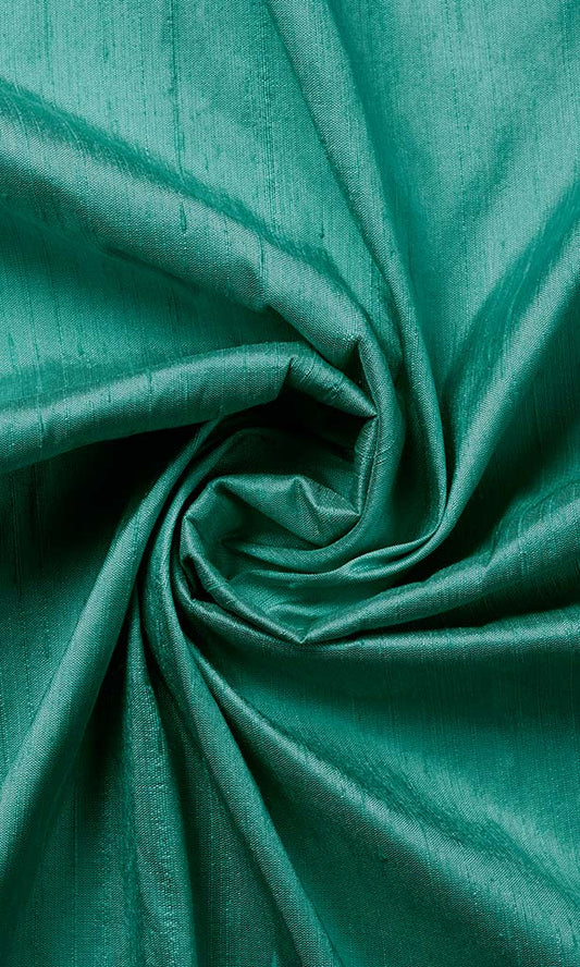 Dupioni Silk Curtains (Seafoam Green/ Blue)