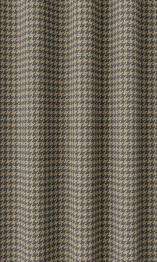 Houndstooth Drapes (Navy Blue/ Beige)