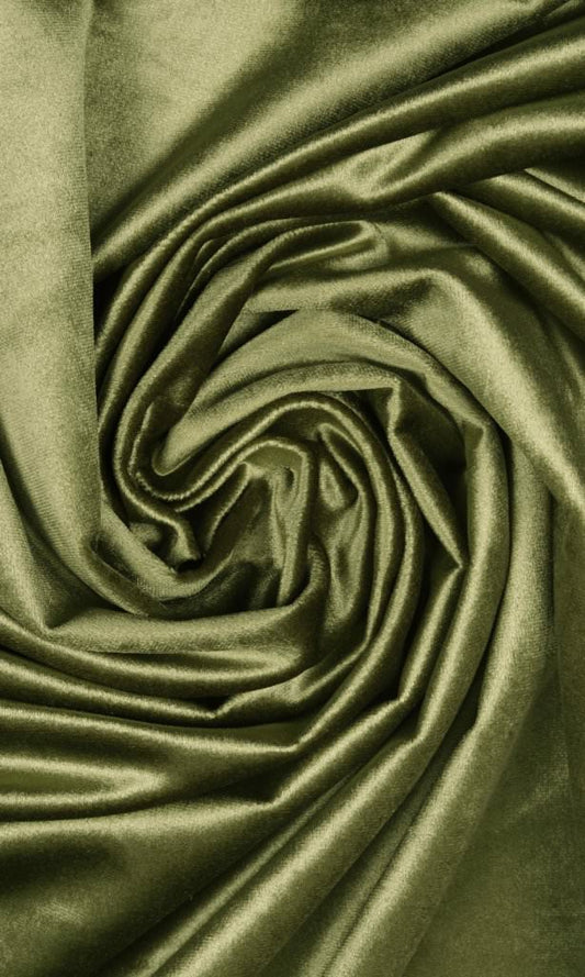 Velvet Curtain Panels (Green)