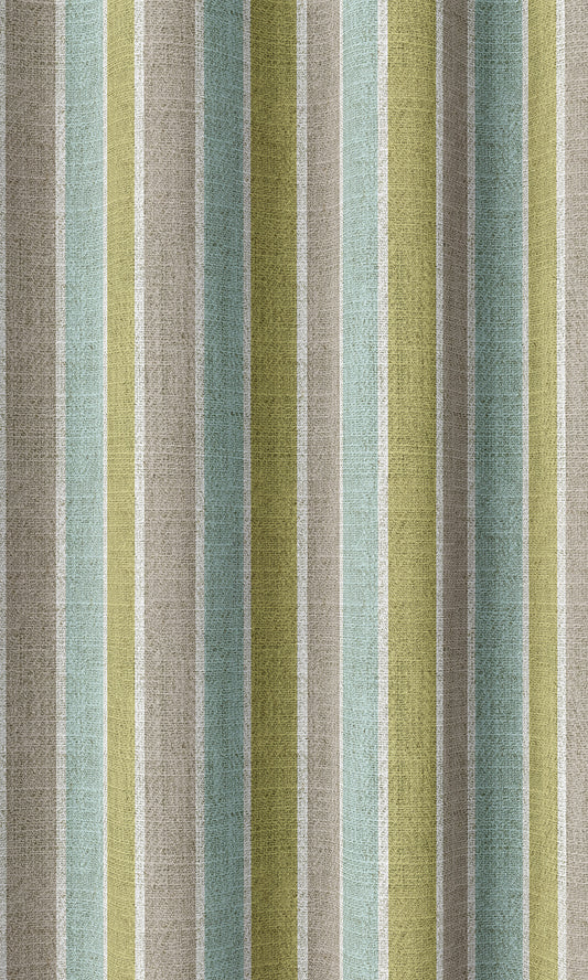 Custom Striped Curtains (Turquoise Blue/ Green)