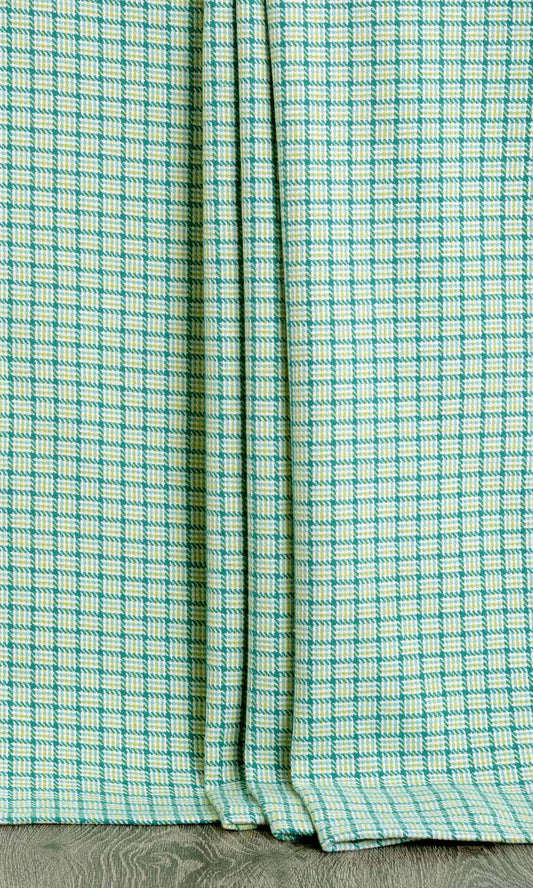 Basketweave Cotton Panels (Green/ Blue/ Yellow)