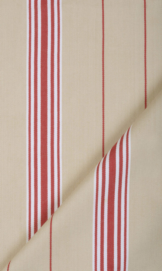 Custom Cotton Home Décor Fabric Sample (Brown/ Beige/ Red)