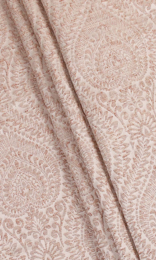 Textured Floral Drapery (Pale Pink) Extra Long Short Wide