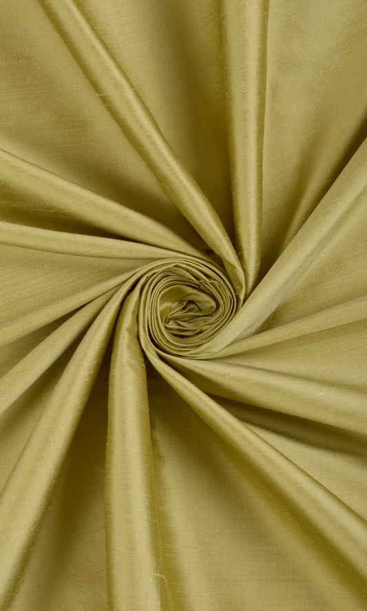 Shantung Silk Curtains (Warm Green)