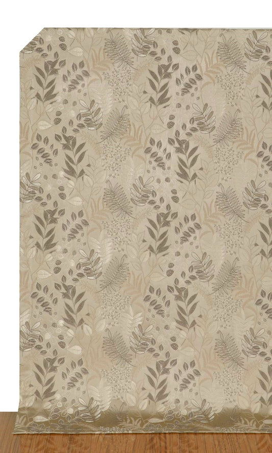 Botanical Home Décor Fabric Sample (Mocha Brown)