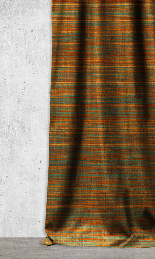 Custom Window Home Décor Fabric Sample (Green/ Brown)