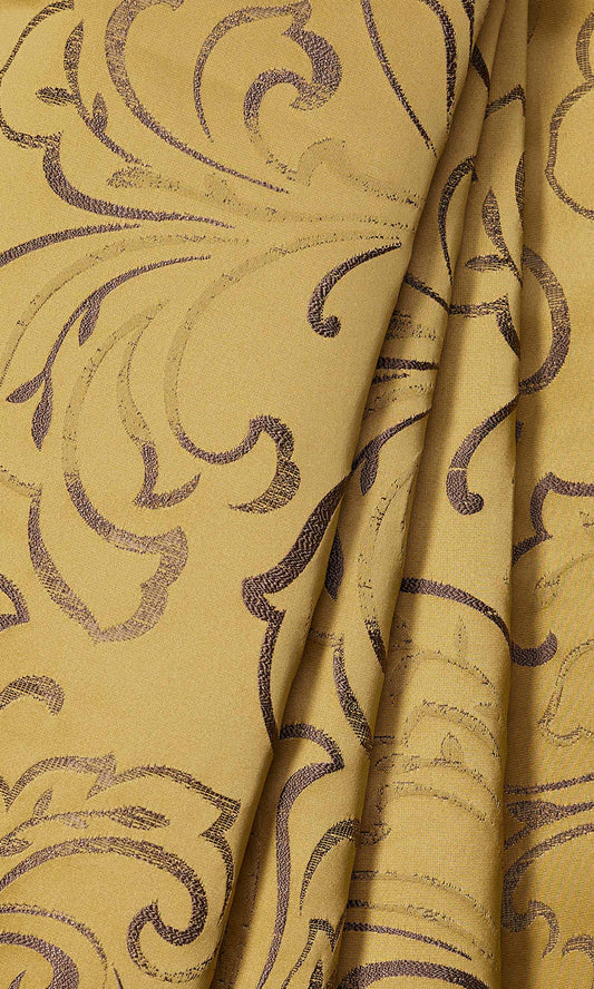 Custom Window Curtain Panels (Mustard Yellow)