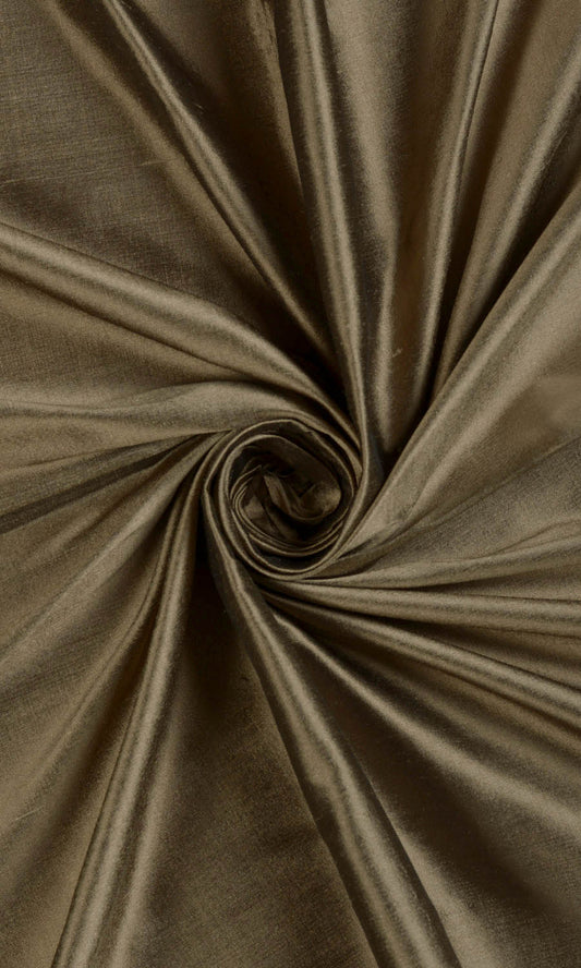 Shantung Silk Custom Home Décor Fabric Sample (Cedar Brown)