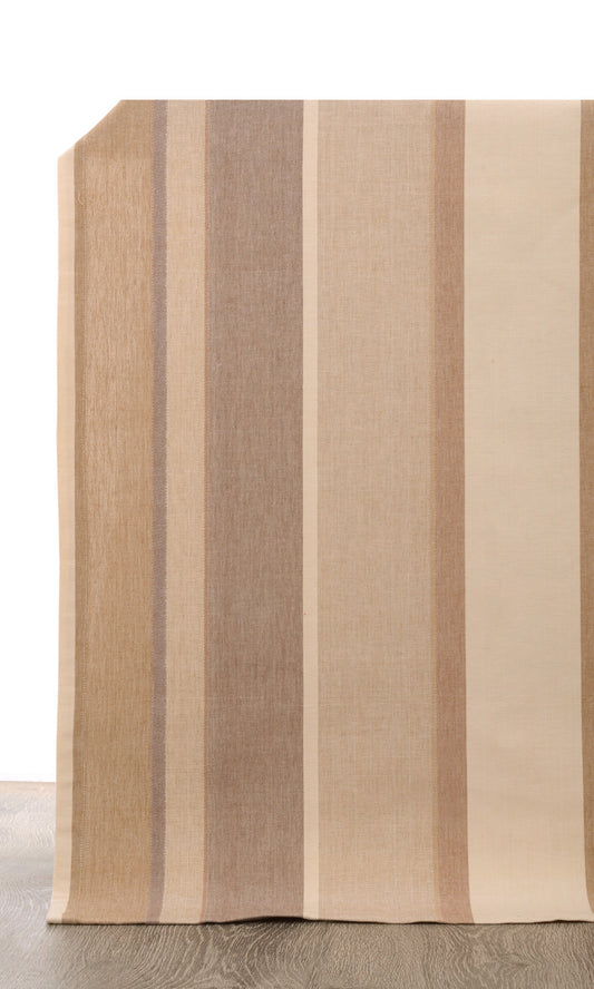 Cotton Curtains (Beige/ Brown)