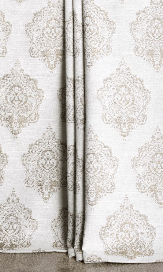 Custom Length Home Décor Fabric By the Metre (Off White/ Pale Beige)